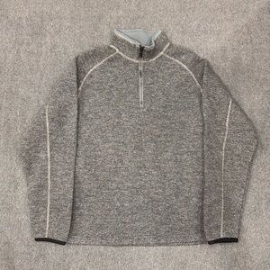 Kuhl Thermokore 1/4 Zip Sweater Mens M Wool Blend Gray Temperature Regulating